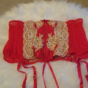 Victoria's Secret Red Detailed Corset